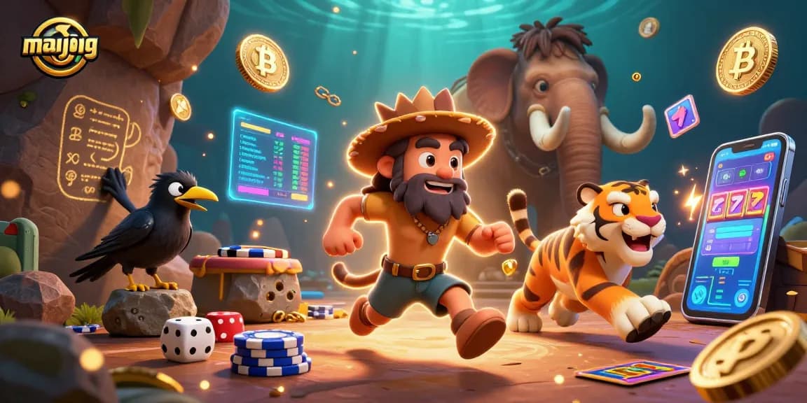 Play mahjong at a vibrant prehistoric casino with unique characters and thrilling gameplay elements.
