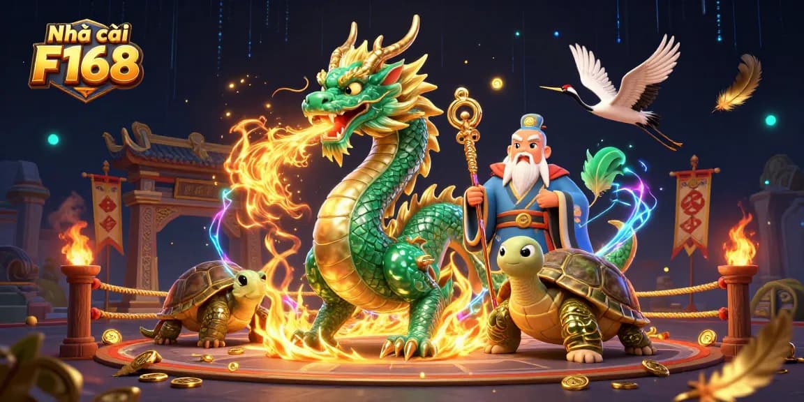 Experience thrilling wins at Nhà cái F168 with animated dragons and dynamic gaming elements.