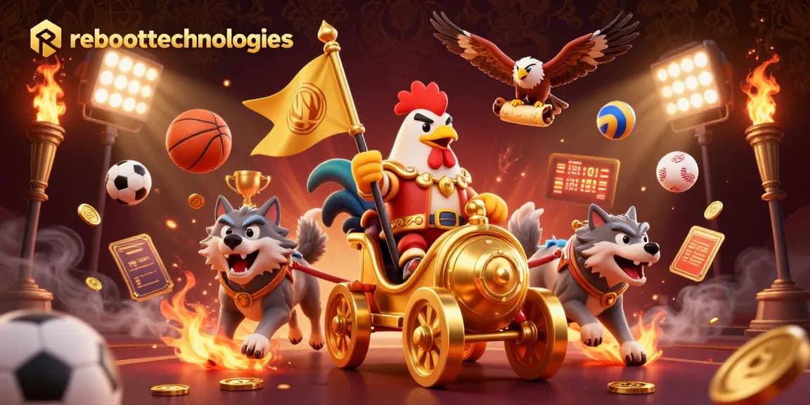 Experience exciting gameplay with reboottechnologies in a dynamic sports betting scene featuring a warlord chariot.
