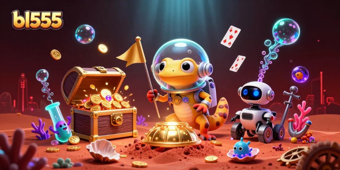 Join the fun at bl555, where a Martian gecko discovers a treasure-filled casino on Mars!