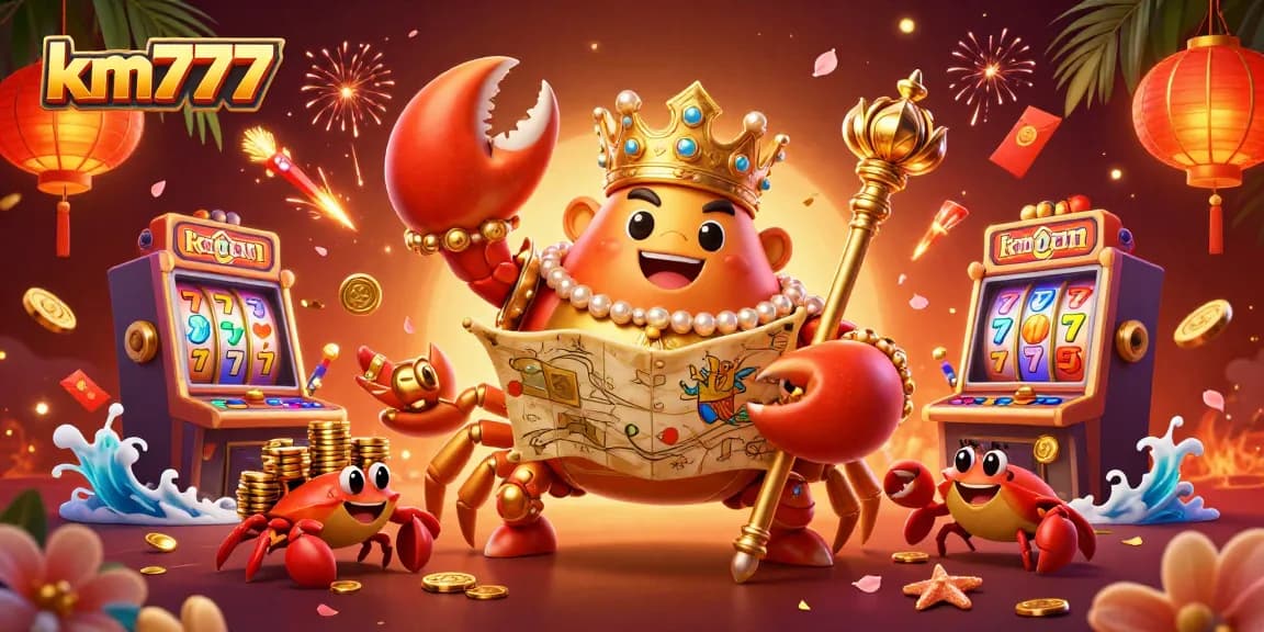 Experience exciting casino moments with km777 in a vibrant 3D illustration of gaming adventures.