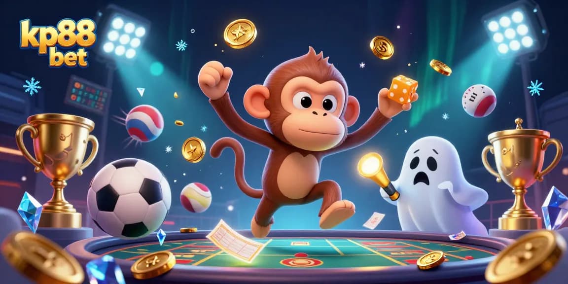Engage in thrilling kp88 bet experiences with a playful ghost-hunter puppy tracking golden gambling treasures in a haunted casino.