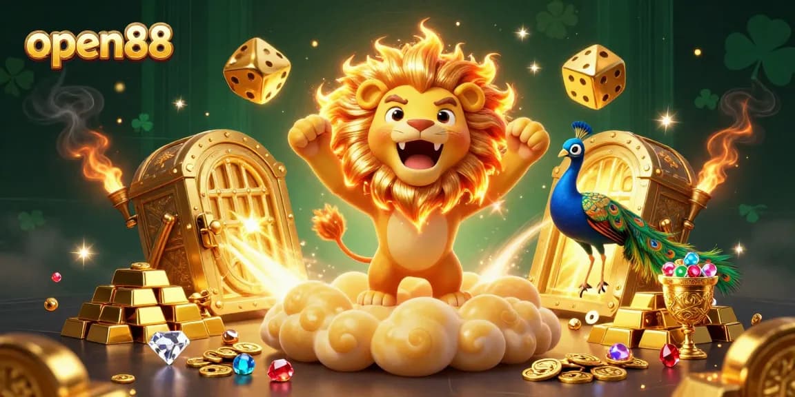 Experience thrilling wins at open88 with dynamic casino scenes, featuring treasures and vibrant game elements.