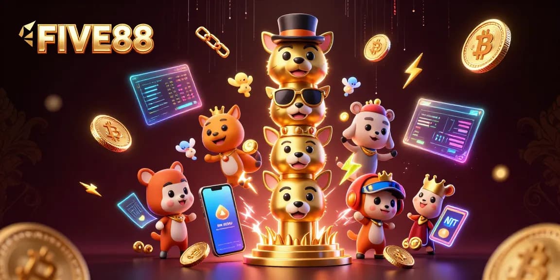 Engage in vibrant gaming with FIVE88's dynamic casino features and crypto elements.