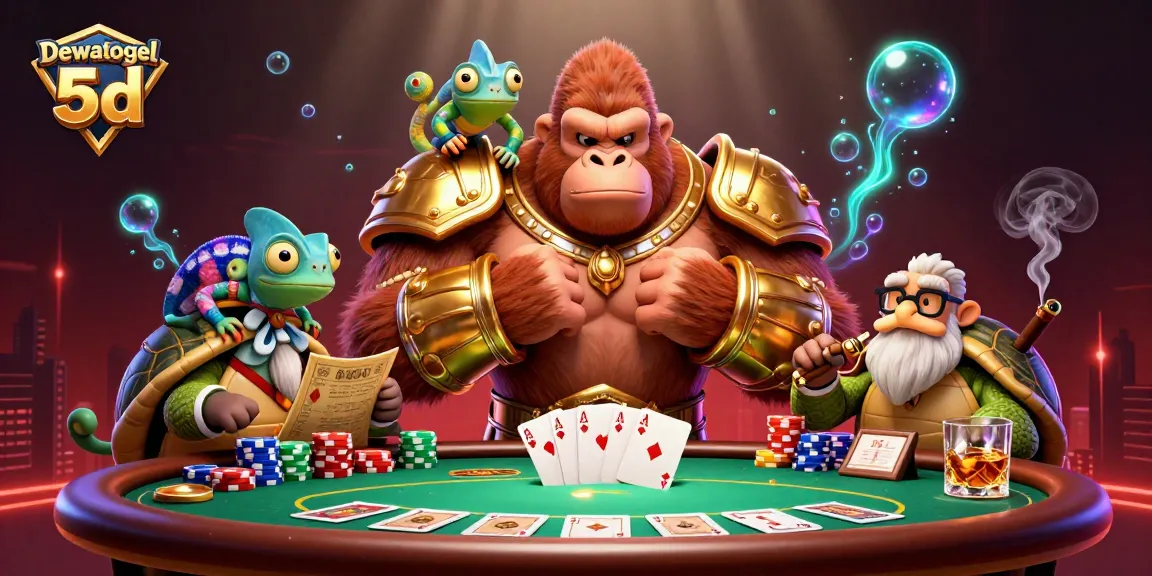 Dewatogel 5d reveals vibrant, dynamic gambling illustration with exclusive casino gameplay elements.