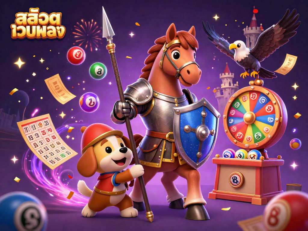 Experience the dynamic world of สล็อตเว็บตรง with our vibrant 3D casino illustration showcasing excitement!