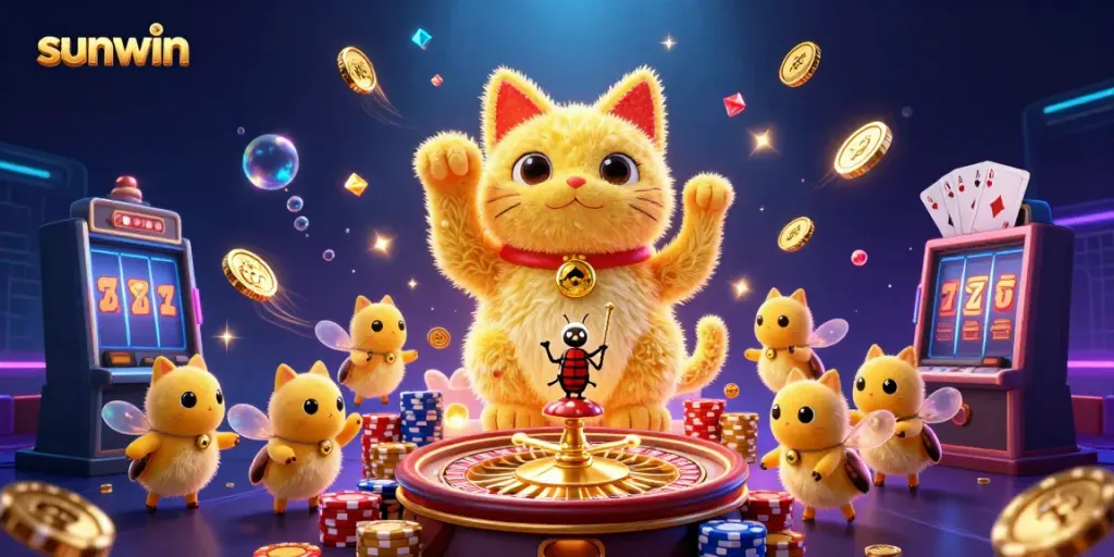 Engage with sunwin's vibrant online casino universe featuring dynamic game symbols.