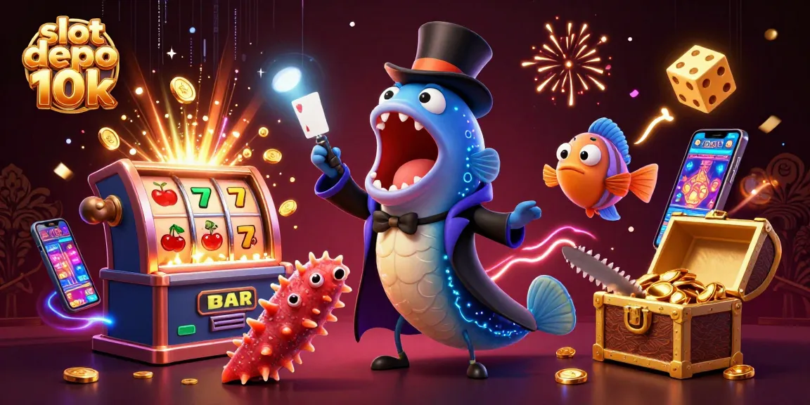 Menangkan jackpot dengan slot depo 10k pada ilustrasi kasino yang memukau dan penuh aksi.
