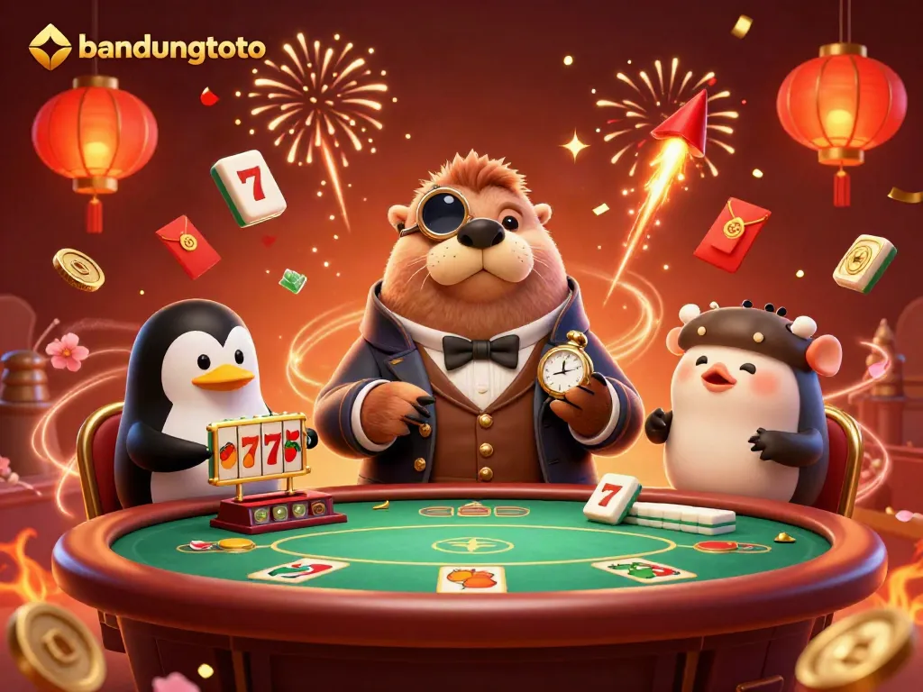 Experience thrilling gameplay with bandungtoto as a jolly walrus interacts dynamically at an underwater poker table.