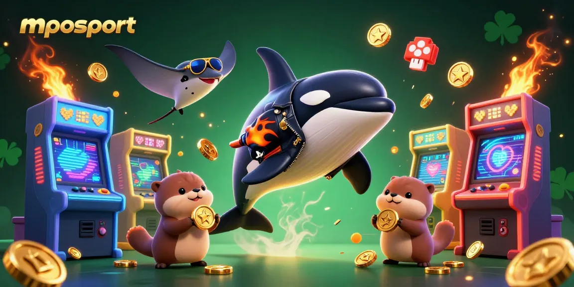 Experience thrilling gameplay with mposport by jumping into this vibrant casino scene filled with colorful characters and gaming elements.