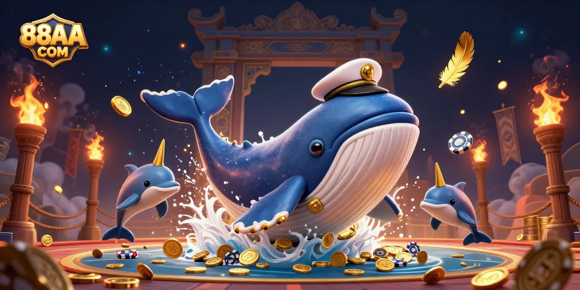 Experience the thrill of winning at 88AA COM with vibrant casino characters and elements in a dynamic scene.