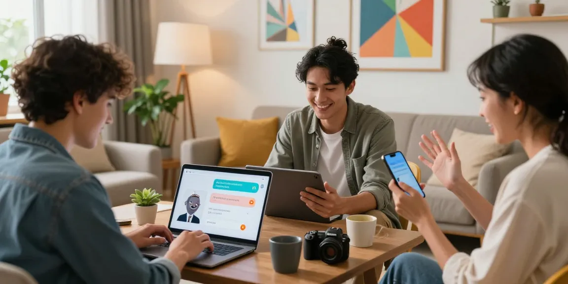Enjoying spicy chat interactions with AI in a vibrant lounge setting.