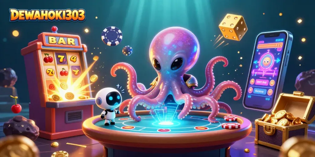 DEWAHOKI303 menghadirkan acara luar biasa di kasino dengan slot raksasa dan pemain futuristik yang penuh aksi.