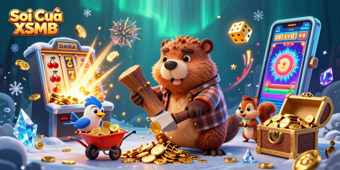 Soi Cầu XSMB reveals exciting jackpot moments with vibrant cartoon characters exploring magical coin-filled scenes.