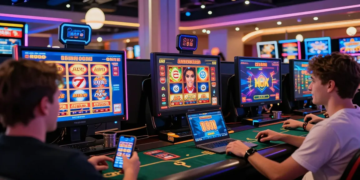 Engaging gaming scene at https://78winnh.net/ featuring players celebrating wins in a vibrant online casino atmosphere.