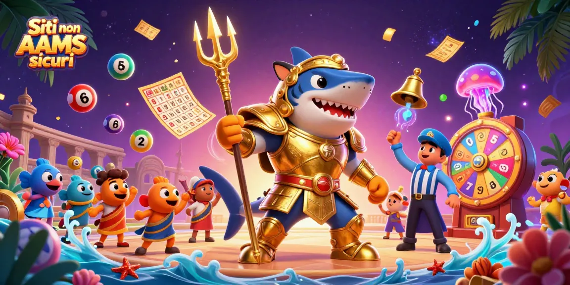 Interagisci con i Siti non AAMS sicuri mentre il squalo tigre si confronta in una vibrante scena di lotteria subacquea per premi entusiasmanti.