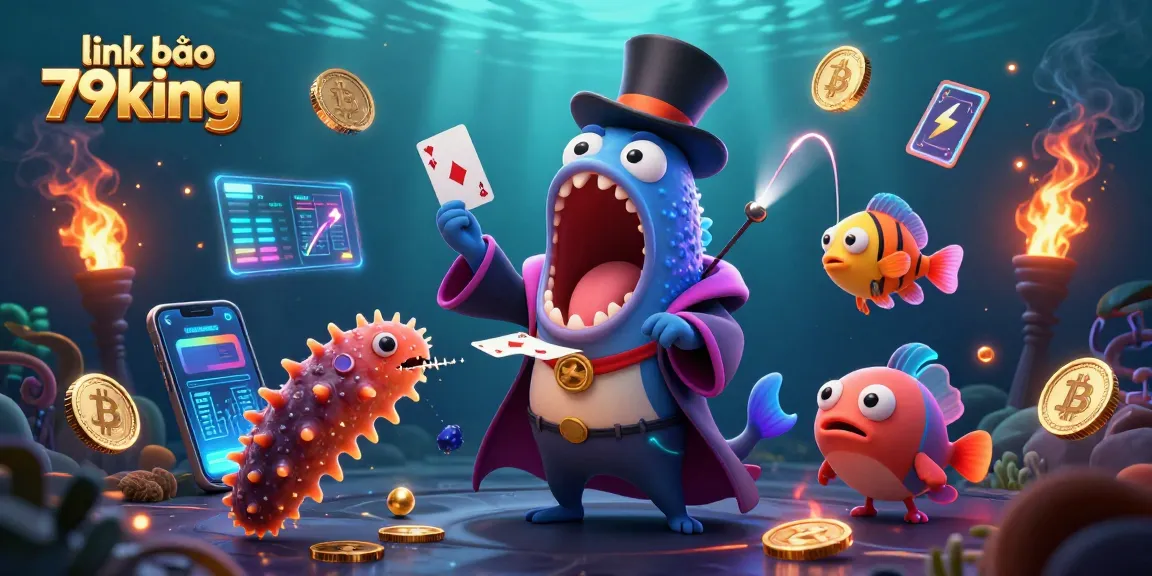 Experience amazing magic tricks with the link vào 79king featuring a bioluminescent deep-sea eel and glowing crypto coins.