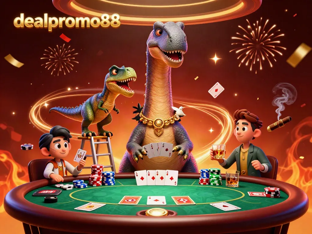 Engage in thrilling poker action with dealpromo88 at a vibrant casino scene