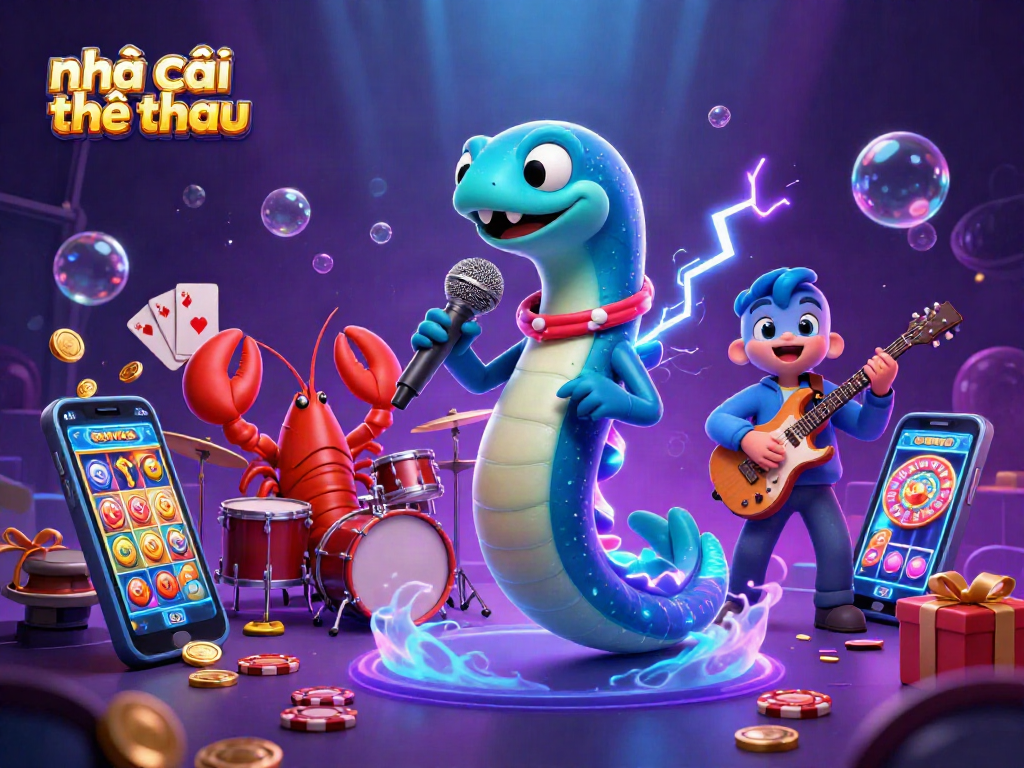 Experience the vibrant underwater scene at nhà cái thể thao with a DJ eel and musical ocean friends.