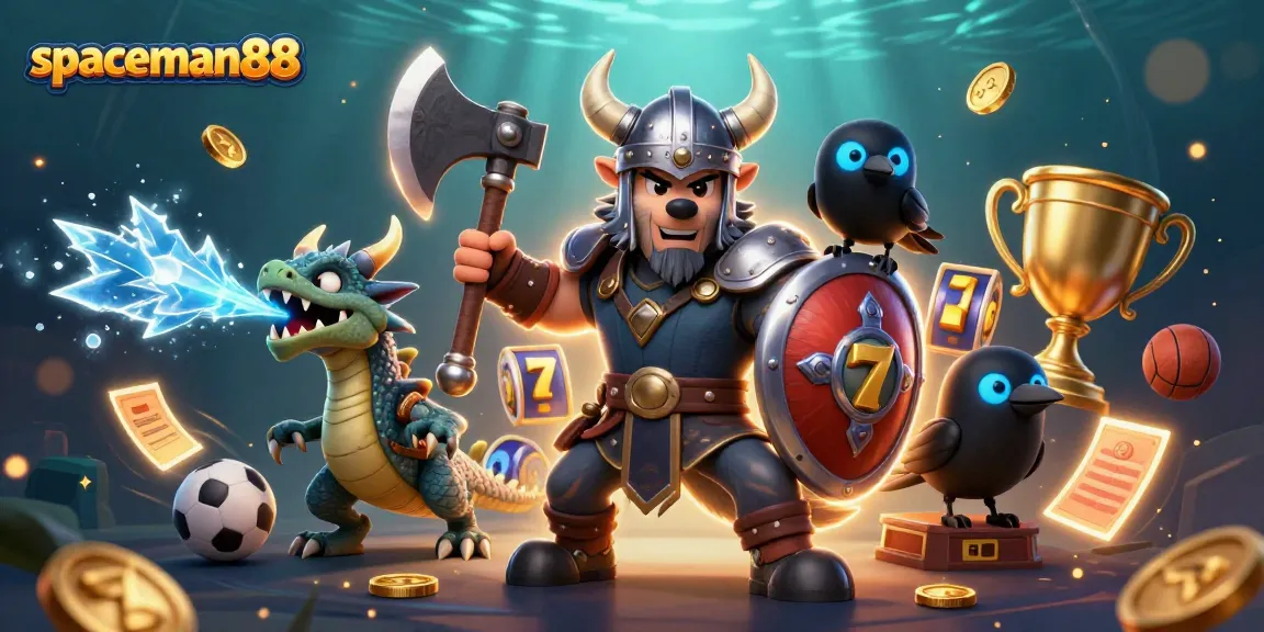 Spin to win with spaceman88's thrilling slot games featuring vibrant characters and elements.