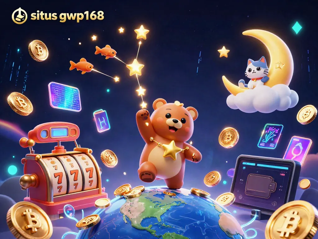 Menangkan jackpot dengan situs gwp168 melalui ilustrasi kasino yang penuh aksi dan detail berkilauan.