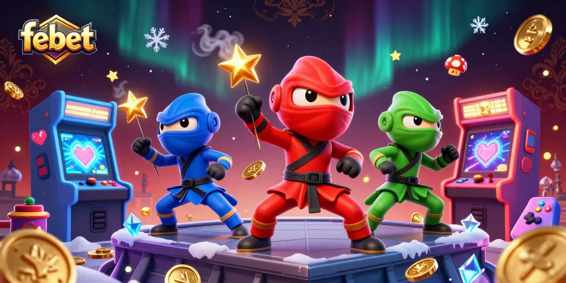 Win thrilling rewards with febet in this exciting casino-themed action scene!
