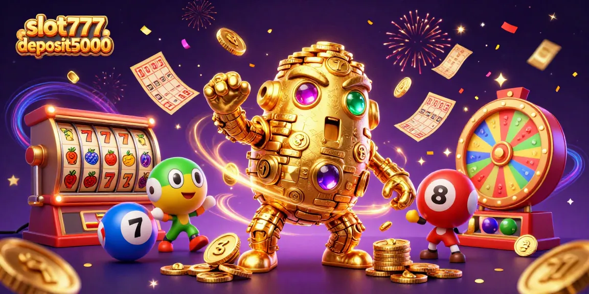 Spin jackpots and win big with slot777deposit5000 in a vibrant casino scene.