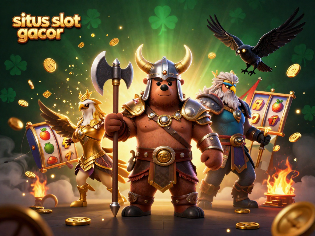 Engage with the situs slot gacor experience in a dynamic, visually rich casino scene.