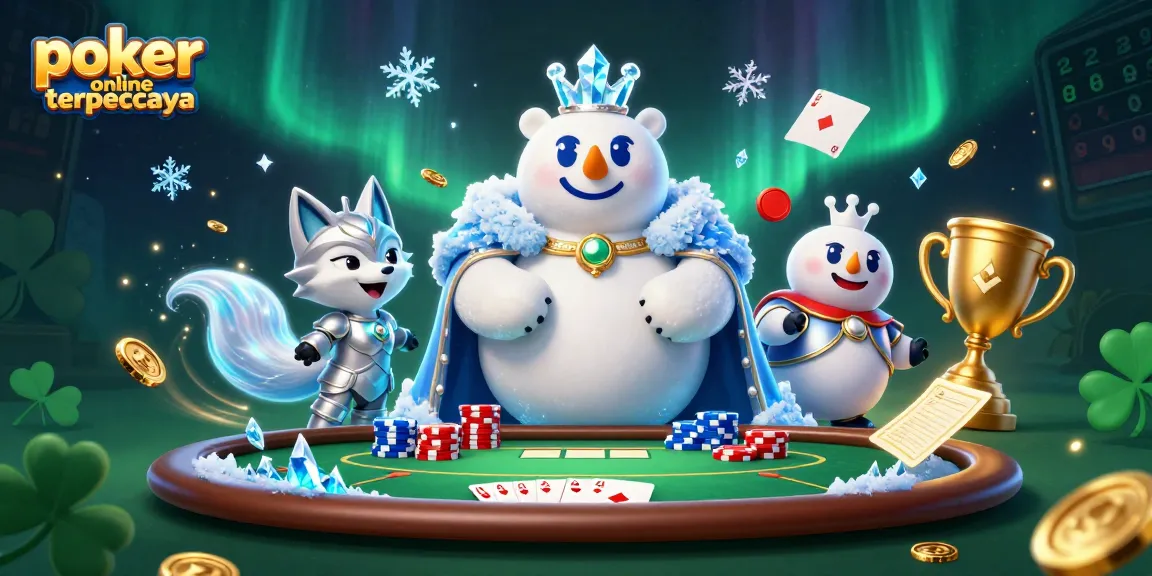 Menggoda jaringan poker online terpercaya dengan animasi karakter imut dan elemen judi yang menawan.