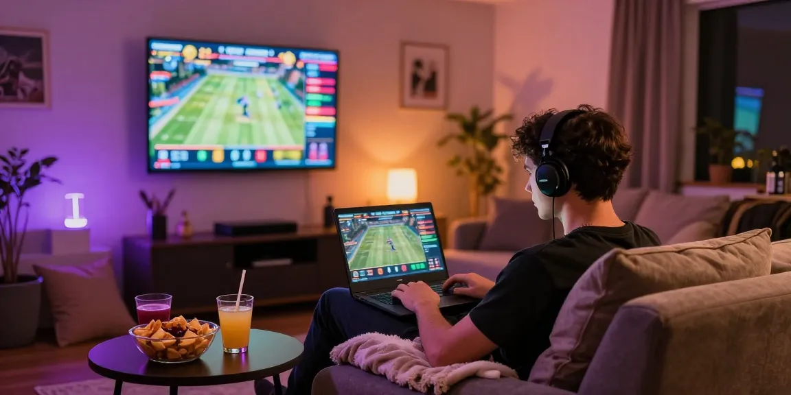 Player enjoying fun88thaimeth online betting in a cozy gaming setup